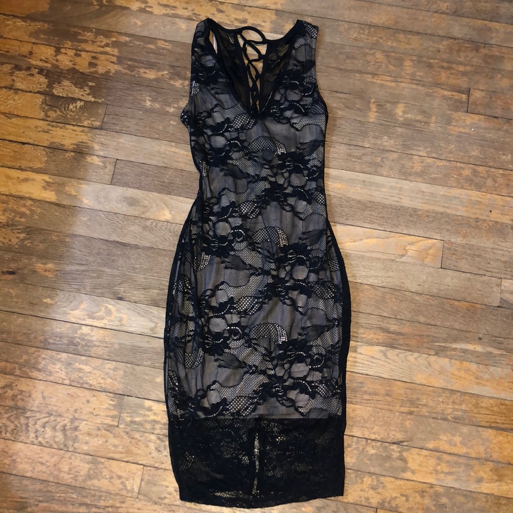 Lace black dress